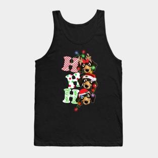 Ho Ho Ho Funny Christmas For Dachshund Lovers Tank Top